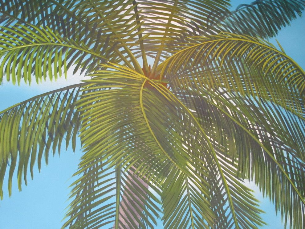 Palm Frond for a Tropical Spaces with a Trompe Loeil and Marco Island Fl Mural Project by Art Faux Designs Inc.