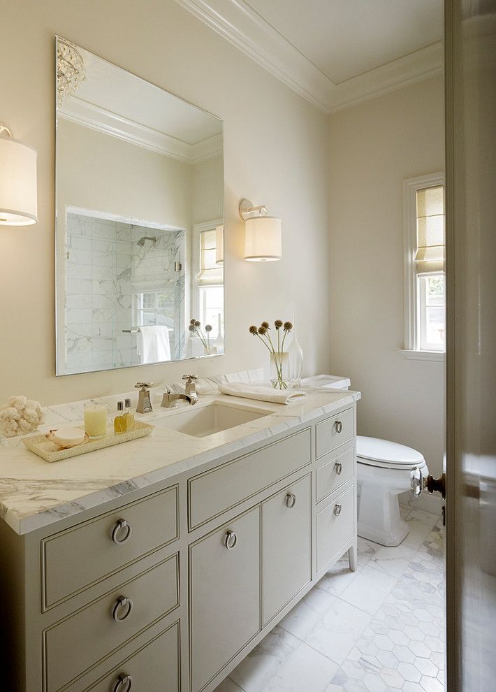 Panda Kitchen and Bath for a Transitional Bathroom with a Ring Pulls and Palo Alto Remodel by Kathleen Bost Architecture + Design