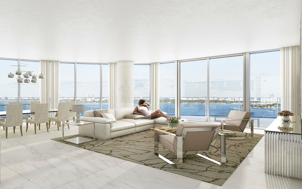 Paramount Bay Miami for a Mediterranean Living Room with a Jade Signature Residences Sunny Isles and Aria on the Bay   Interior by Aria on the Bay Miami
