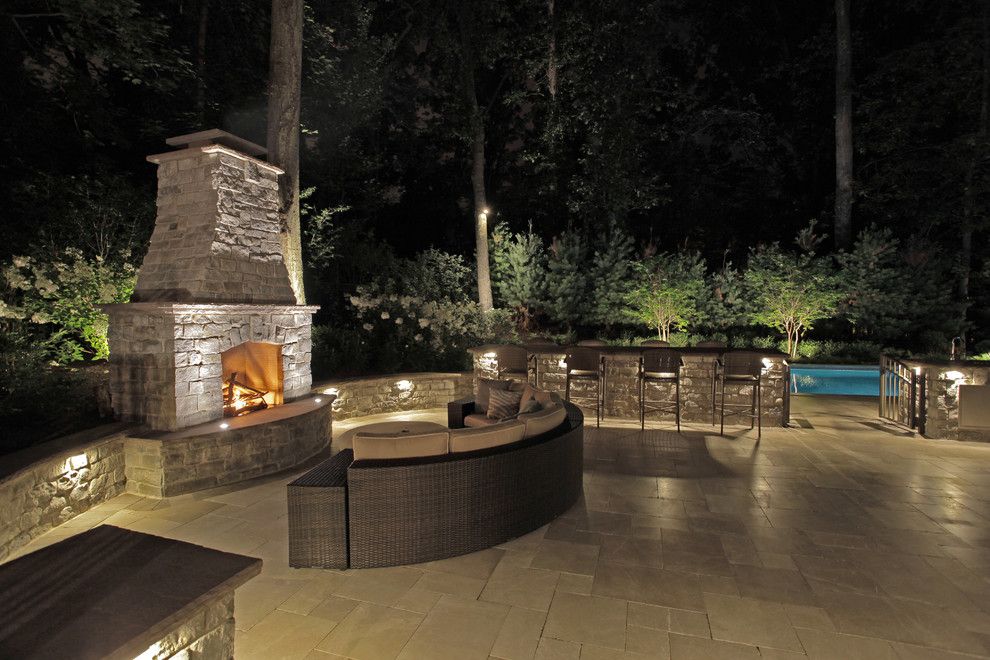 Paramus Lighting for a Transitional Pool with a Towaco and Berkeley Heights Nj | Custom Pool Design New Jersey by the Pool Artist | Brian T. Stratton