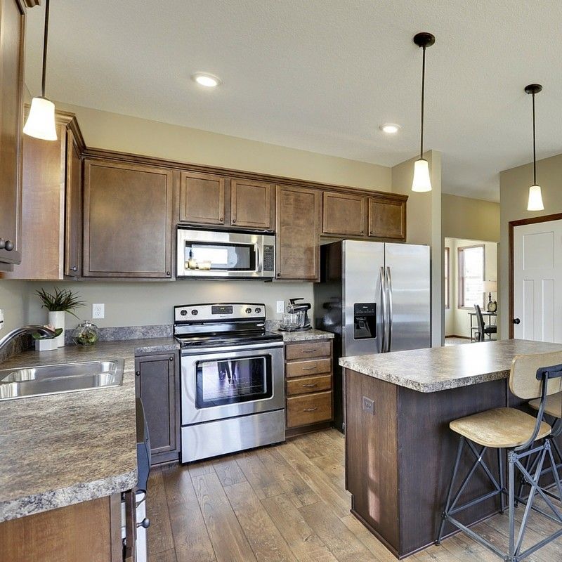 Parkview Homes for a Transitional Kitchen with a Kitchen Islands Carts and the West Haven at Parkview by Centra Homes Llc