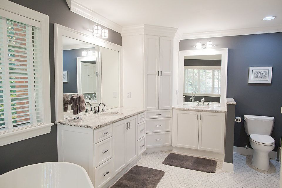 Pecan Plantation for a Contemporary Bathroom with a Stainless Steel Drawer Pulls and Beautiful Bathroom by Bertch by Curtis Lumber Ballston Spa