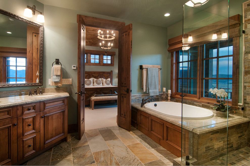 Perry Homes Utah for a Rustic Bathroom with a Double Doors and 2013 Park City Showcase of Homes by Utah Home Builder, Cameo Homes Inc. by Cameo Homes Inc.