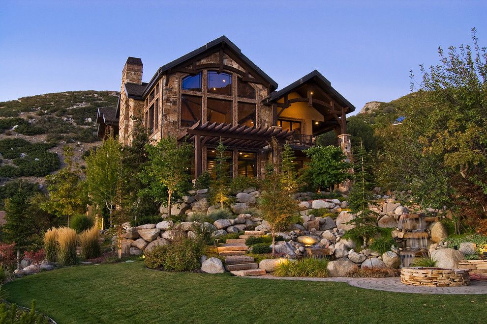 Perry Homes Utah for a Rustic Exterior with a Lodge and Salt Lake City, Utah Luxury Home by Markay Johnson Construction by Markay Johnson Construction