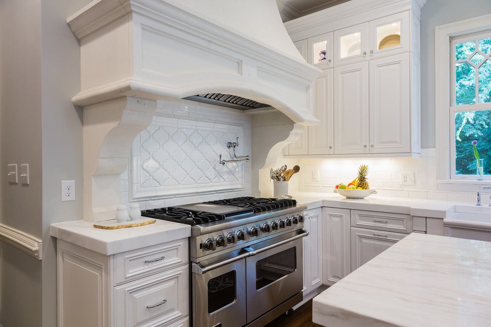 Pf Changs Raleigh for a Traditional Kitchen with a White Calcutta Marble and Wakefalls Drive Kitchen   Raleigh by Catherine Nguyen Photography