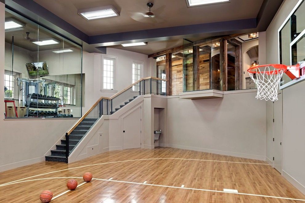 Pictures of Basketballs for a Traditional Home Gym with a Basketball and Tramonto by Manor House Interiors