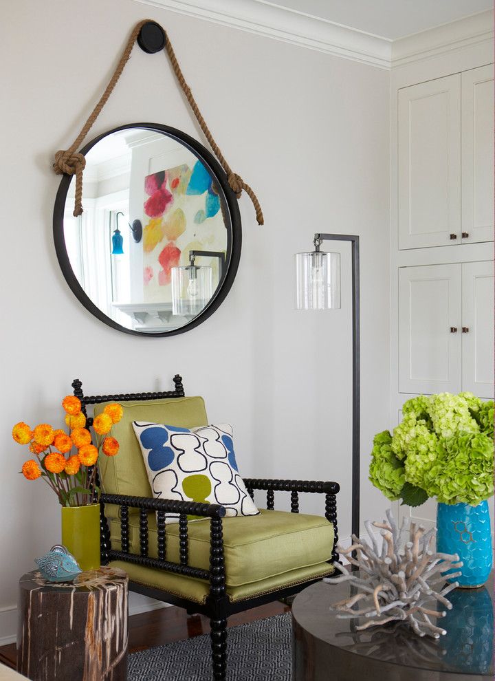 Pismo Dunes for a Beach Style Family Room with a White Cabinets and Rhode Island Beach House by Rachel Reider Interiors