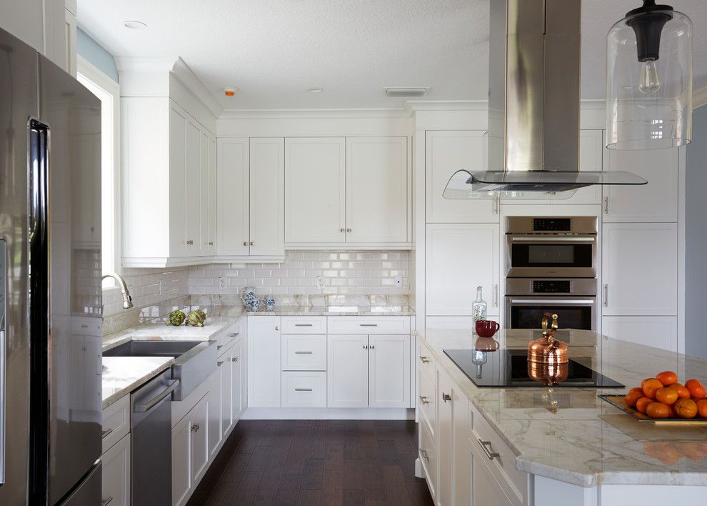 Pleasure Island Orlando for a Transitional Kitchen with a Hanging Lights and Orlando, White Modern Kitchen by Central Kitchen & Bath