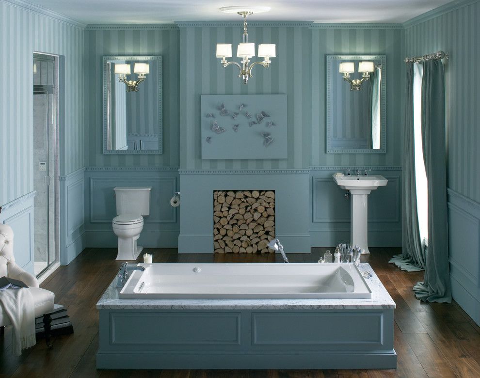 Plumbers Supply Louisville for a Transitional Bathroom with a Drop in Tub and Kohler Bathrooms by Capitol District Supply