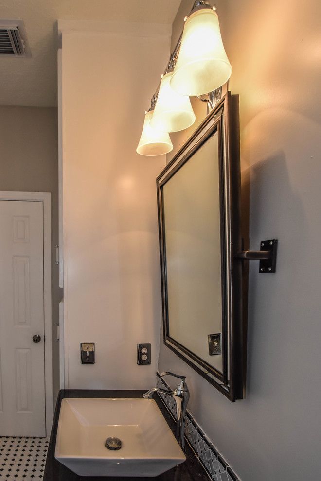 Pmac Lending Services for a Transitional Bathroom with a Wainscoting and Houston Bathroom Remodel   Long & Narrow, Black & White by Outdoor Homescapes of Houston