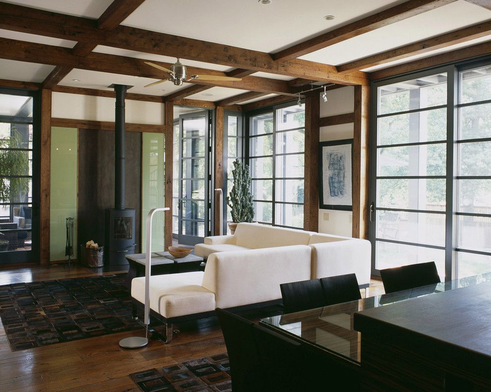 Popcorn Ceiling Asbestos for a Craftsman Living Room with a Glass and Craftsman Teahouse by Gardner Architects Llc