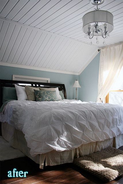 Popcorn Ceiling Asbestos for a Eclectic Bedroom with a Sloped Ceiling and Dreamy Bedroom by Grace