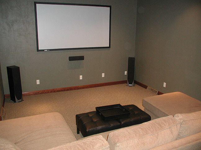 Port Chester Theater for a Traditional Family Room with a Traditional and Theatre Rooms by Portside Builders, Inc.