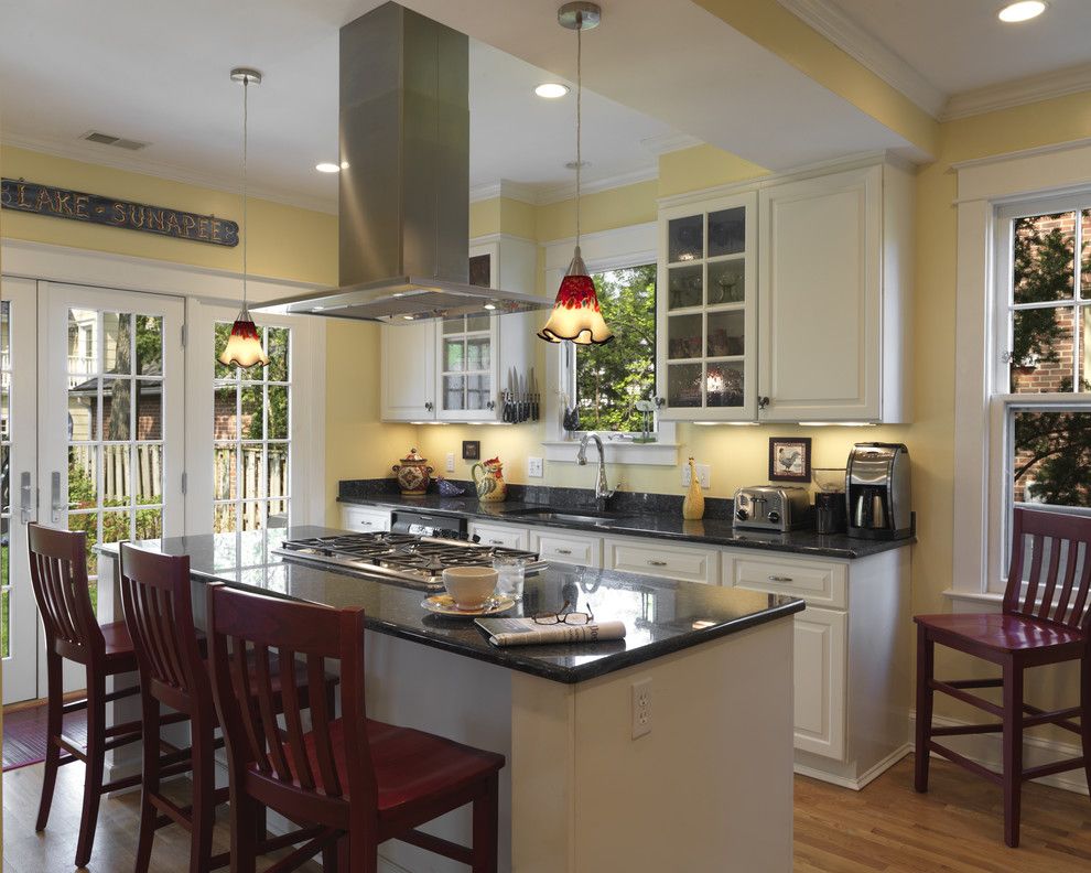 Portofino Island Resort for a Traditional Kitchen with a Wood Barstools and Kitchen & Addition by David Vogt   Case Design/remodeling Inc.