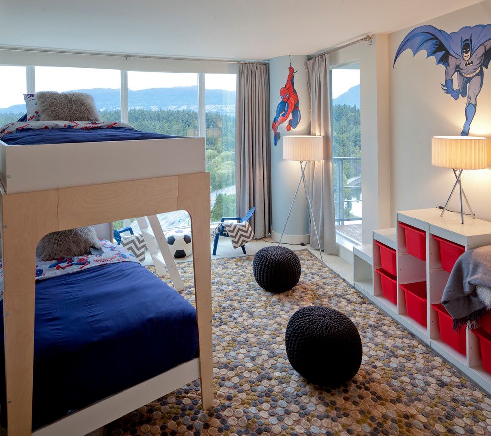 Pottery Barn Kids Nyc for a Contemporary Kids with a Polka Dot Rug and Contemporary Kids by Sublimeinteriordesign.com