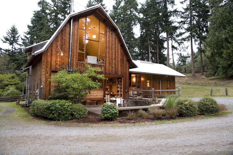 Pottery Barn Ornaments for a Rustic Exterior with a Hedges and Barn Conversion by Shed Architecture & Design