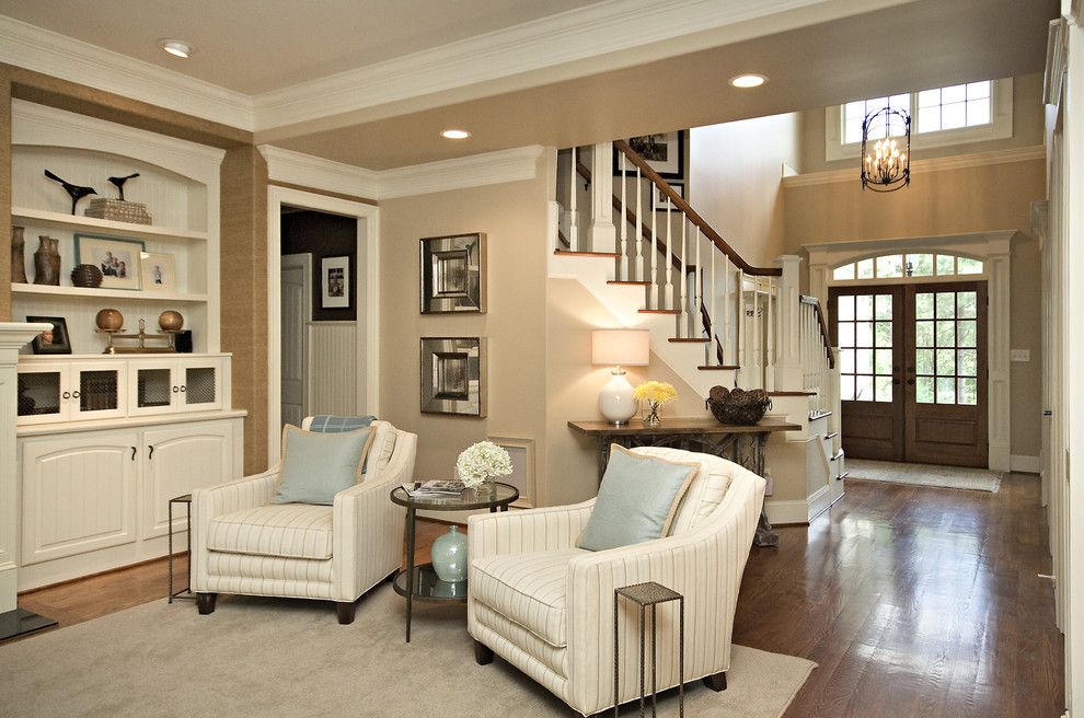 Ppg Paint Store for a Traditional Family Room with a Staircase and Clean & Simple Lines by Driggs Designs