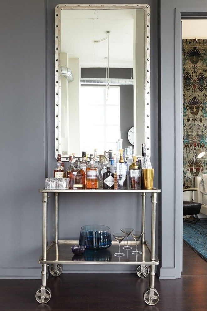 Primping for a Industrial Home Bar with a Drinks Cabinet and Toronto Loft by Elte