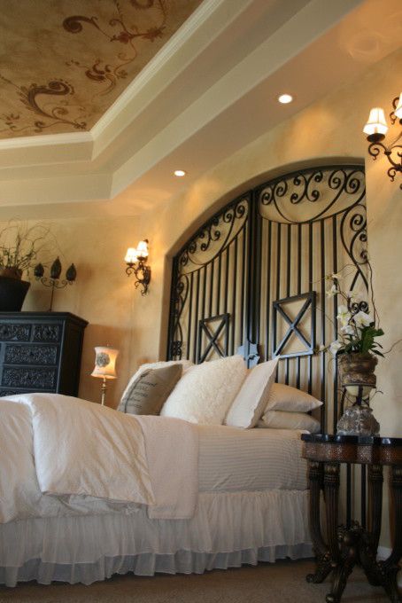 Primping for a Mediterranean Bedroom with a Suite and Sandy by Primp Interior Staging