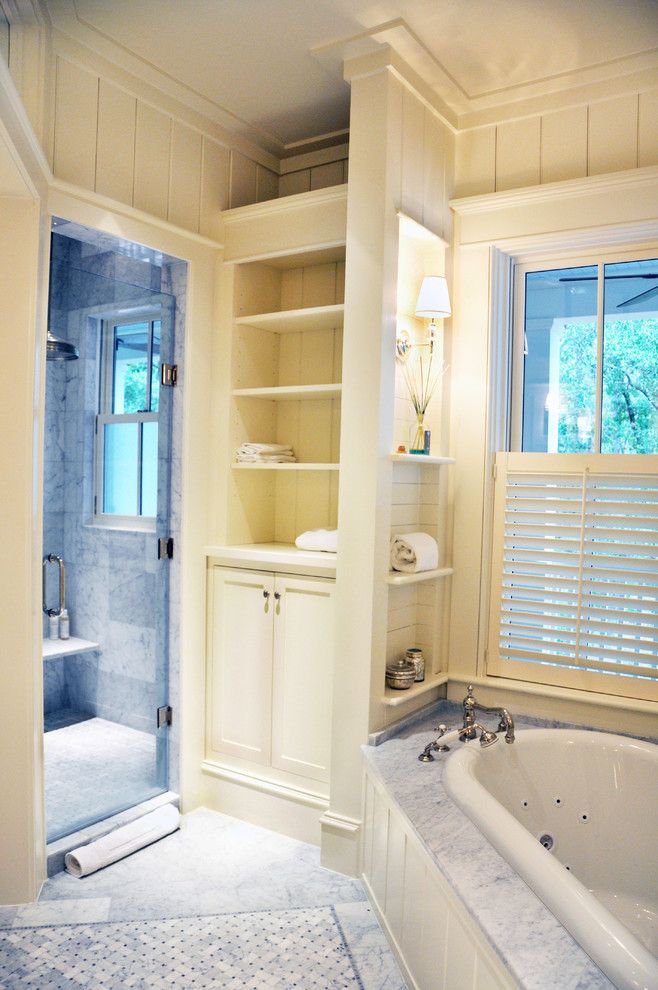 Primping for a Traditional Bathroom with a Lowcountry Architecture and May River Custom Home by Hansen Architects, P.c.