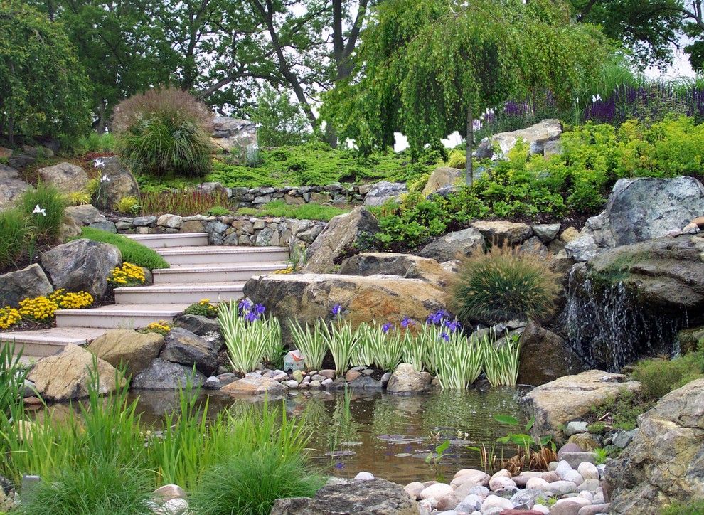 Pro Direct for a Contemporary Landscape with a Landscape Waterfalls and Creative Sustainable Waterfront Landscape Design Eastern Shore Md by Creative Land Design