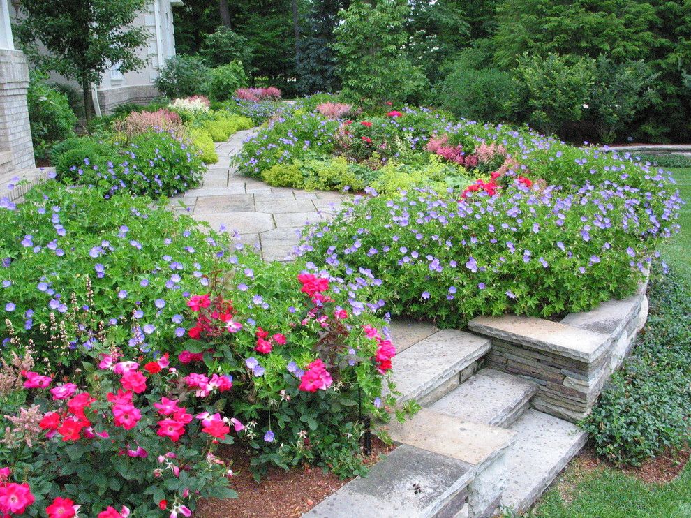 Proflower for a Traditional Landscape with a Grass and Perennials by Dorer & Associates Inc.