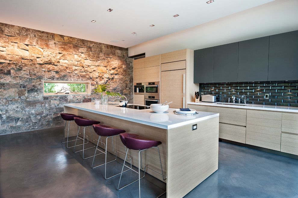 Promontory Park City for a Contemporary Kitchen with a Metallic Tile and Park City Modern by Jamesthomas Interiors