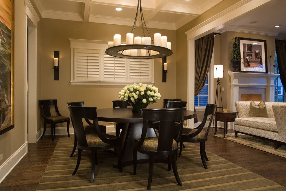 Proper Way to Hang American Flag for a Traditional Dining Room with a Wall Lighting and Wolfram Dining Room by Michael Abrams Limited