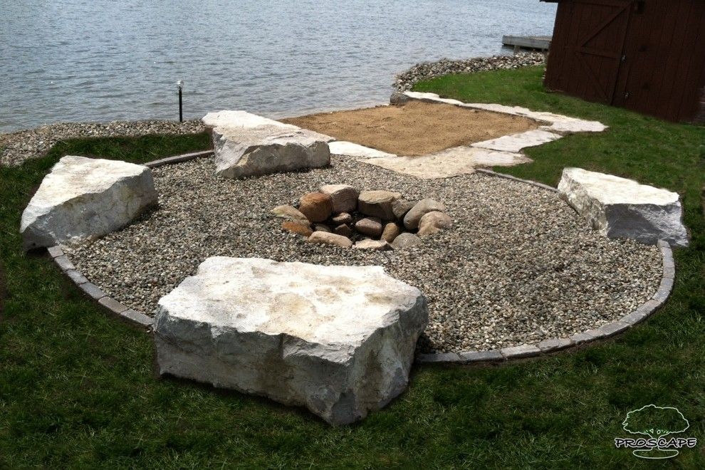 Proscape for a Beach Style Spaces with a Beach Style and Fireplaces and Firepits by Proscape Llc
