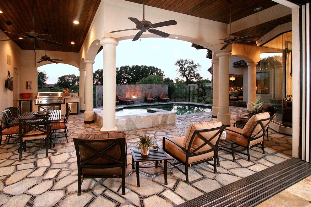 Punta Espada Golf Course for a Traditional Patio with a Side Table and Horseshoe Bay Parade Home by Zbranek & Holt Custom Homes