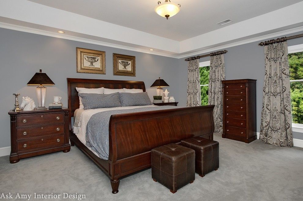 Quail Hollow Country Club for a Transitional Bedroom with a High End Bedroom and Quail Hollow Country Club, Charlotte Nc by Ask Amy Interior Design