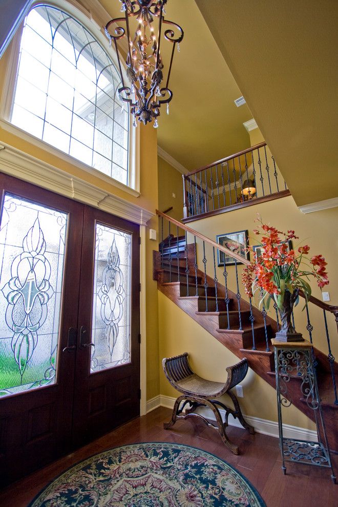 Quail Valley Golf Course for a Transitional Entry with a Stairway and Beautiful Foyer by D&d Homes in Hurricane Lake Estates by D&d Homes