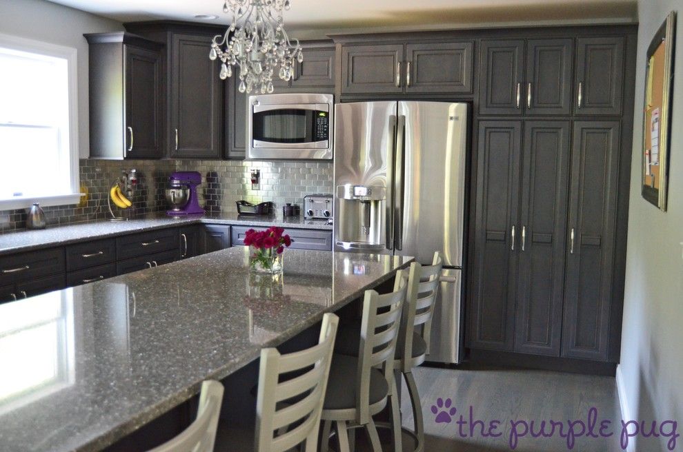 Quartz Countertops vs Granite for a Eclectic Kitchen with a Hood and Kitchen Remodel by Kristymc