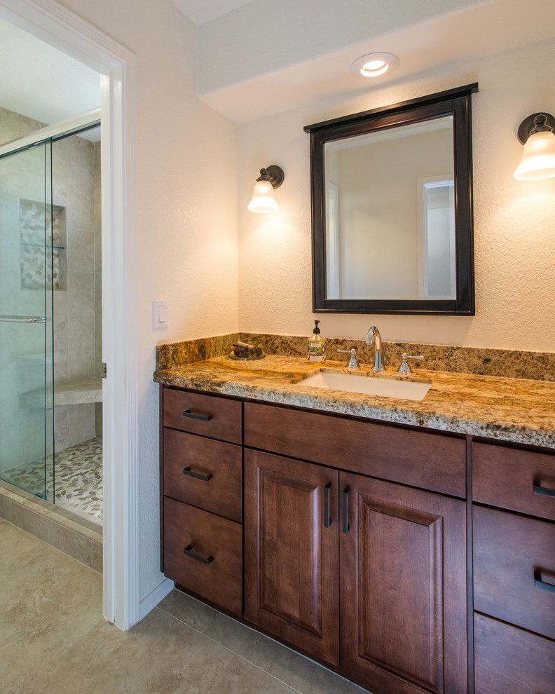 Rancho Bernardo Winery for a Contemporary Bathroom with a Dualsinkcounters and Rancho Bernardo Bathroom Remodel 3 by Remodel Works Bath & Kitchen