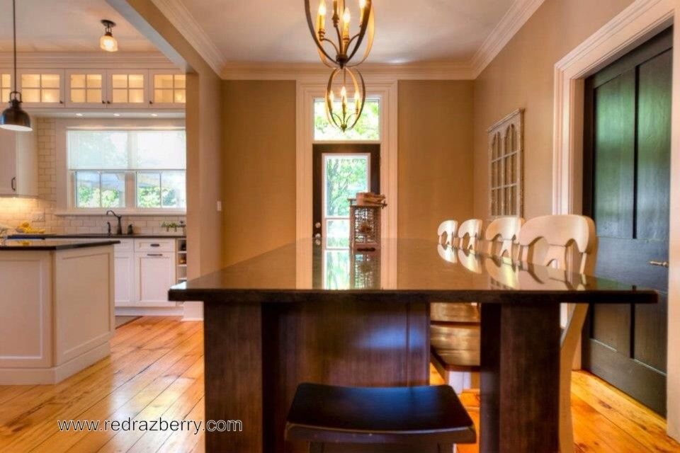 Razberry for a Traditional Kitchen with a Lighting and 1840's Home by Red Razberry Design Group