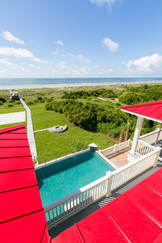 Red Roof Inn Charleston Wv for a Beach Style Exterior with a Custom Built Living and Isle of Palms 1 by Shelter Custom Built Living