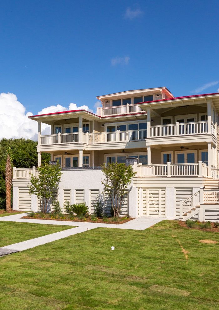 Red Roof Inn Charleston Wv for a Beach Style Exterior with a Ocean Front Living and Isle of Palms 1 by Shelter Custom Built Living