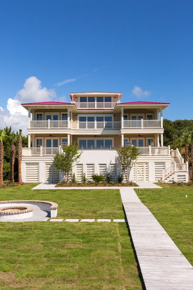 Red Roof Inn Charleston Wv for a Beach Style Exterior with a Ocean View and Isle of Palms 1 by Shelter Custom Built Living