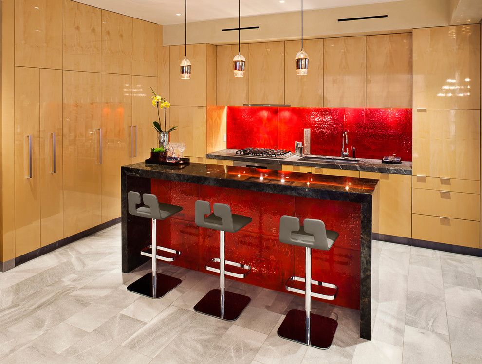 Redx for a Contemporary Kitchen with a Unique Bar Stools and Avant Garde Harbor Home by About:space, Llc