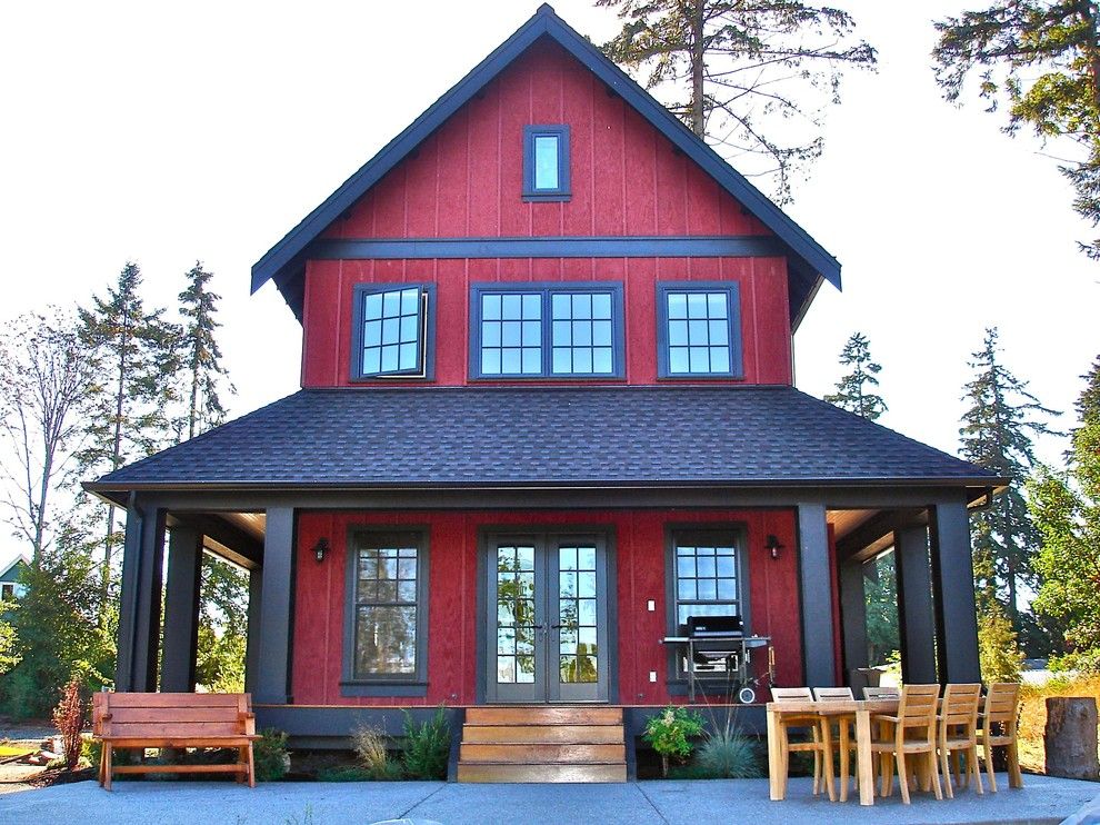 Redx for a Farmhouse Exterior with a Sears Architects and Puget Sound Residence by Sears Architects