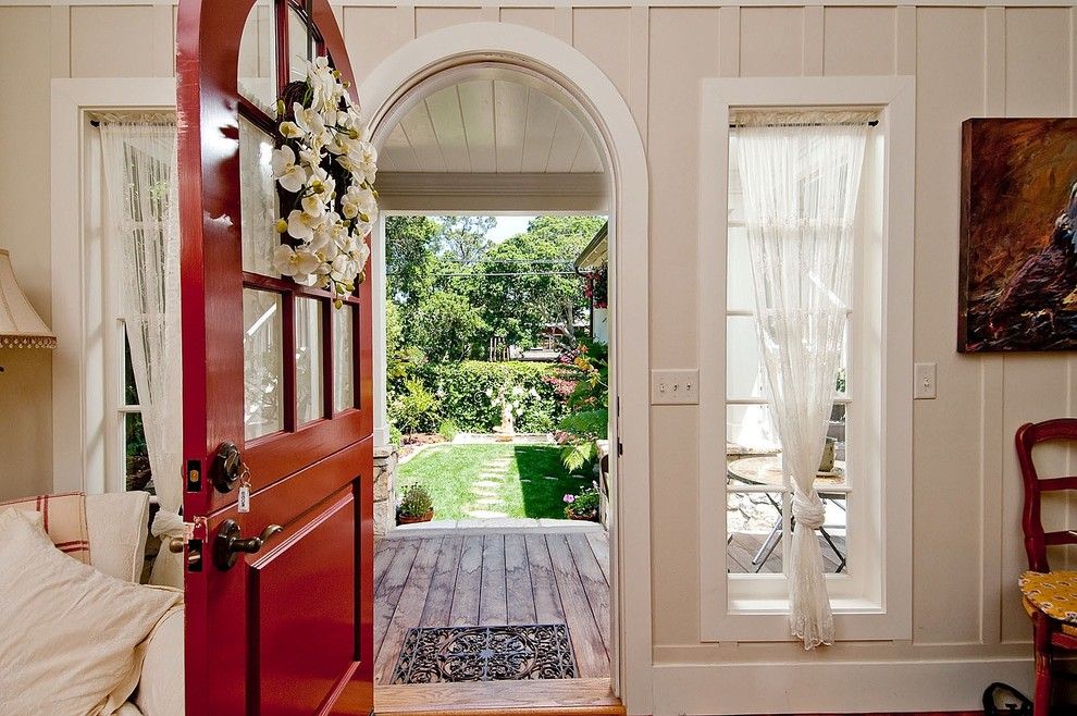 Redx for a Rustic Entry with a White Wood and Debra Campbell Design by Debra Campbell Design
