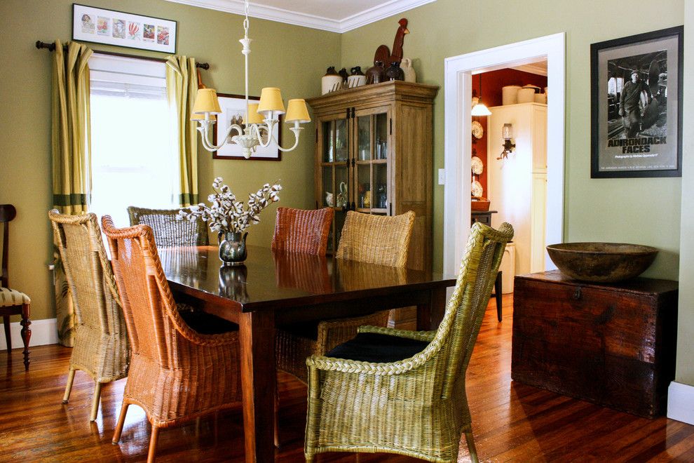 Refinishing a Table for a Traditional Dining Room with a Dark Wood Chest and Dombroski Residence by Mina Brinkey