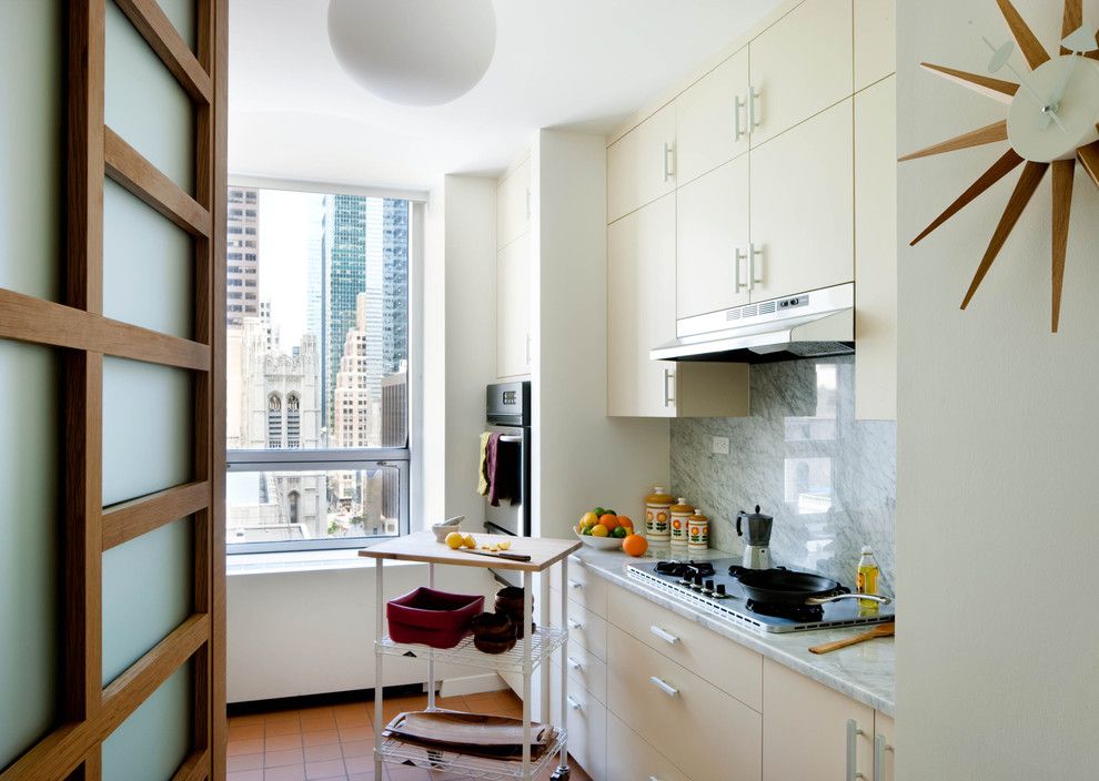 Rembrandt House Museum for a Midcentury Kitchen with a Custom and the Kitchen by Kristen Rivoli Interior Design