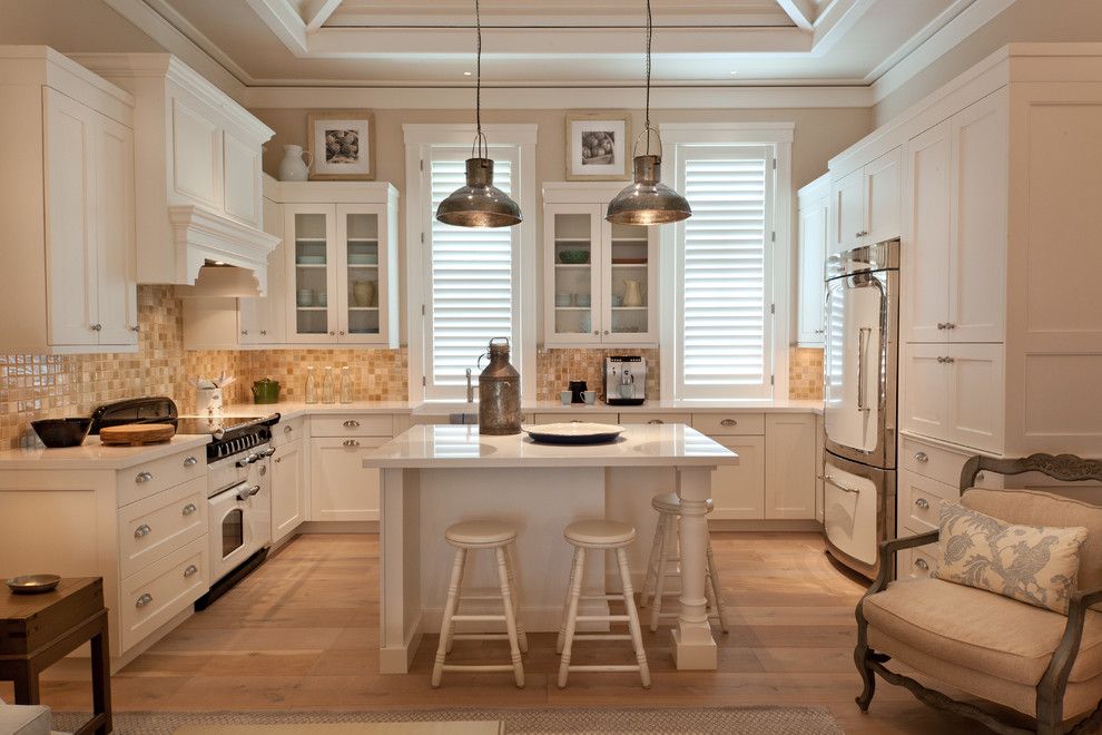 Renovate Credit Card for a Traditional Kitchen with a White Drawers and La Playa Residence by Collins & Dupont Design Group