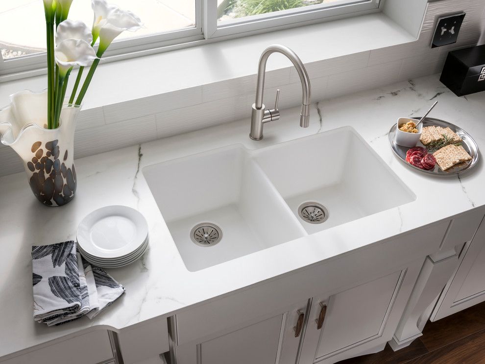 Replacing Shower Faucet for a Contemporary Spaces with a Contemporary and Elkay Sinks and Faucets by Elkay Sinks and Faucets