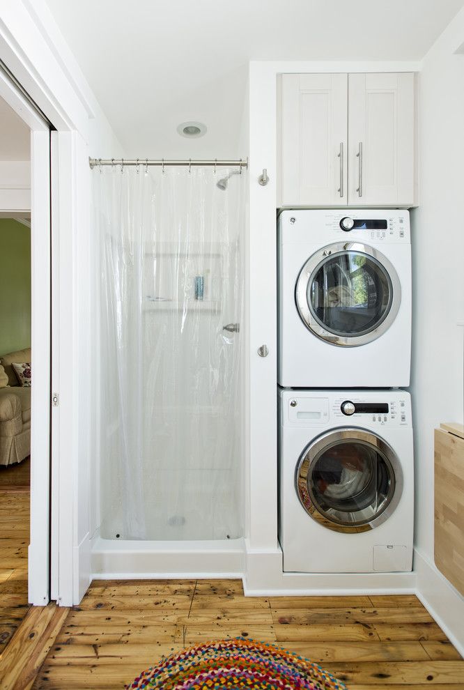 Replacing Shower Faucet for a Traditional Laundry Room with a Doorway and S. Bayly Kitchen by Rock Paper Hammer