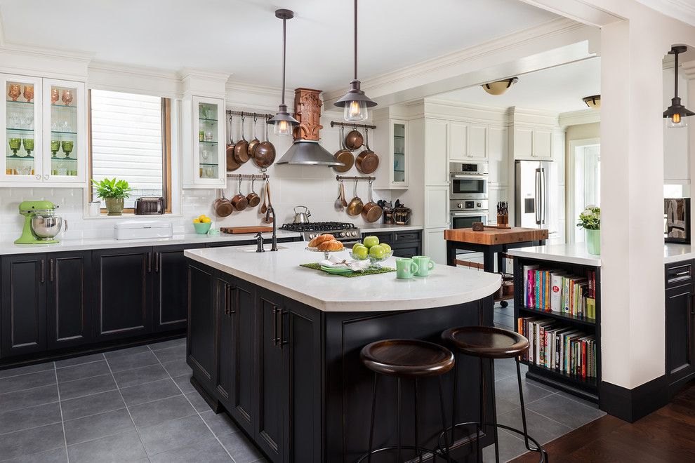 Revco for a Transitional Kitchen with a Vintage Style Glass Pulls and Vintage Beach Home   Dream Art Deco Kitchen by Gillian Jackson   Jackson Photography & Design