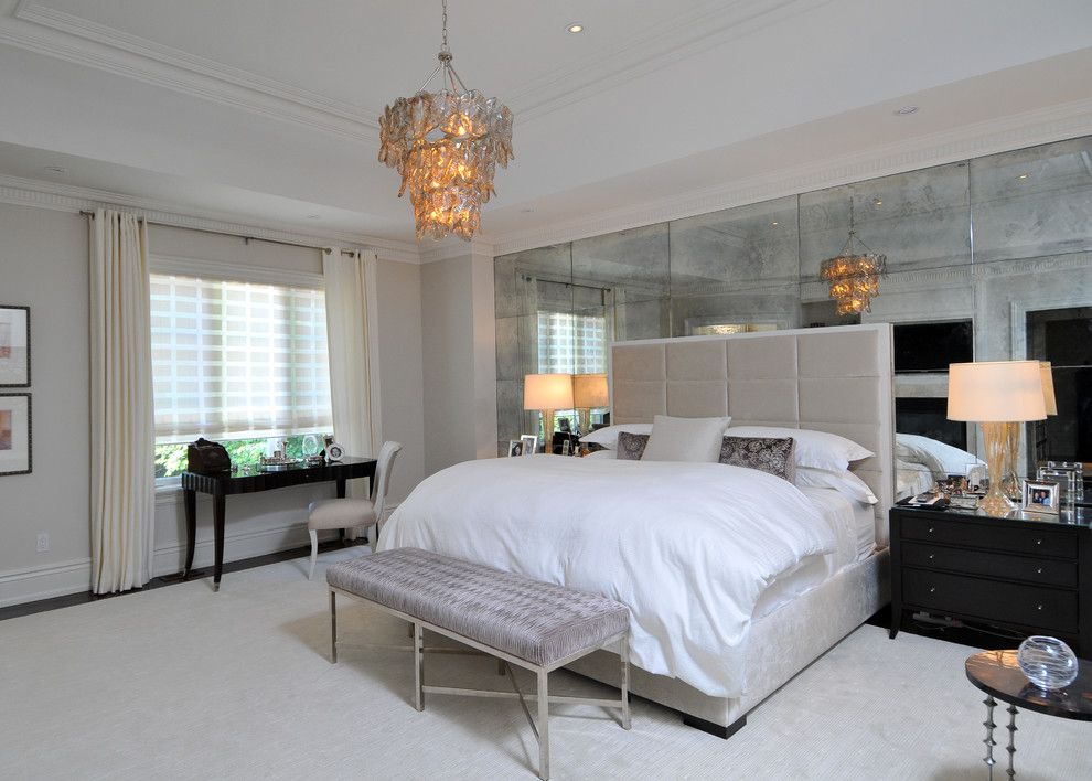 Richmond American Homes Las Vegas for a Contemporary Bedroom with a White Bedding and Mirrored Bedroom by Sherwood Custom Homes