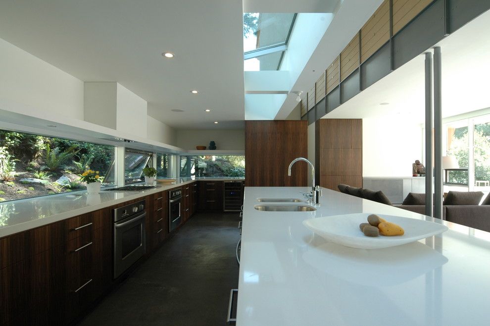 Ricks Electric for a Contemporary Kitchen with a Skylight and Bonetti Residence by Battersbyhowat Architects