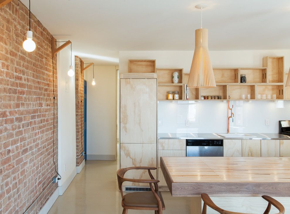 Rittenhouse Hill Apartments for a Contemporary Kitchen with a Local and Cobble Hill Apartment Renovation by Co Adaptive Architecture Pllc